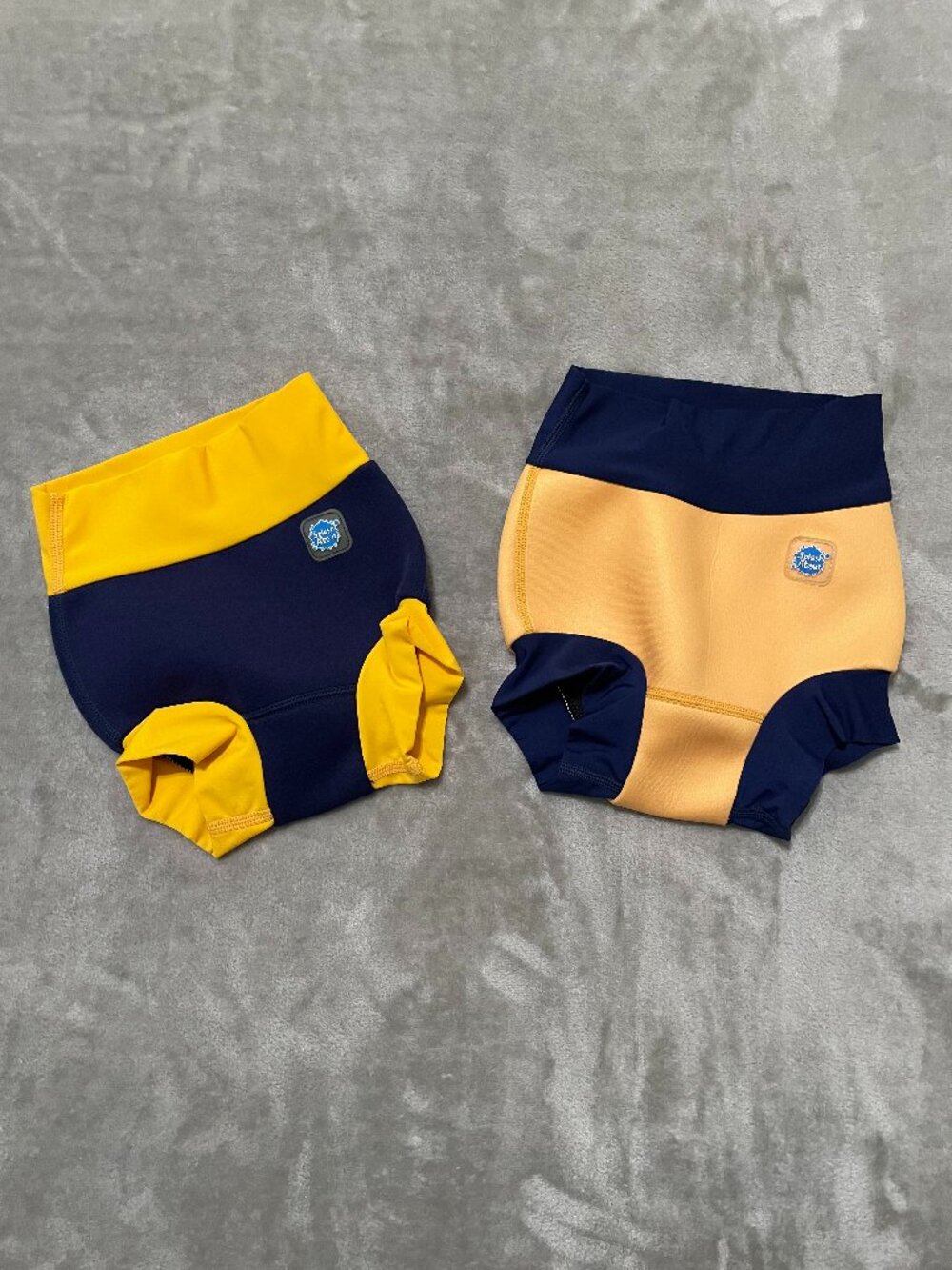 Splash About Happy Nappy Reusable Swim Diaper Navy & Yellow Size 1-2yr & 2-3Yr